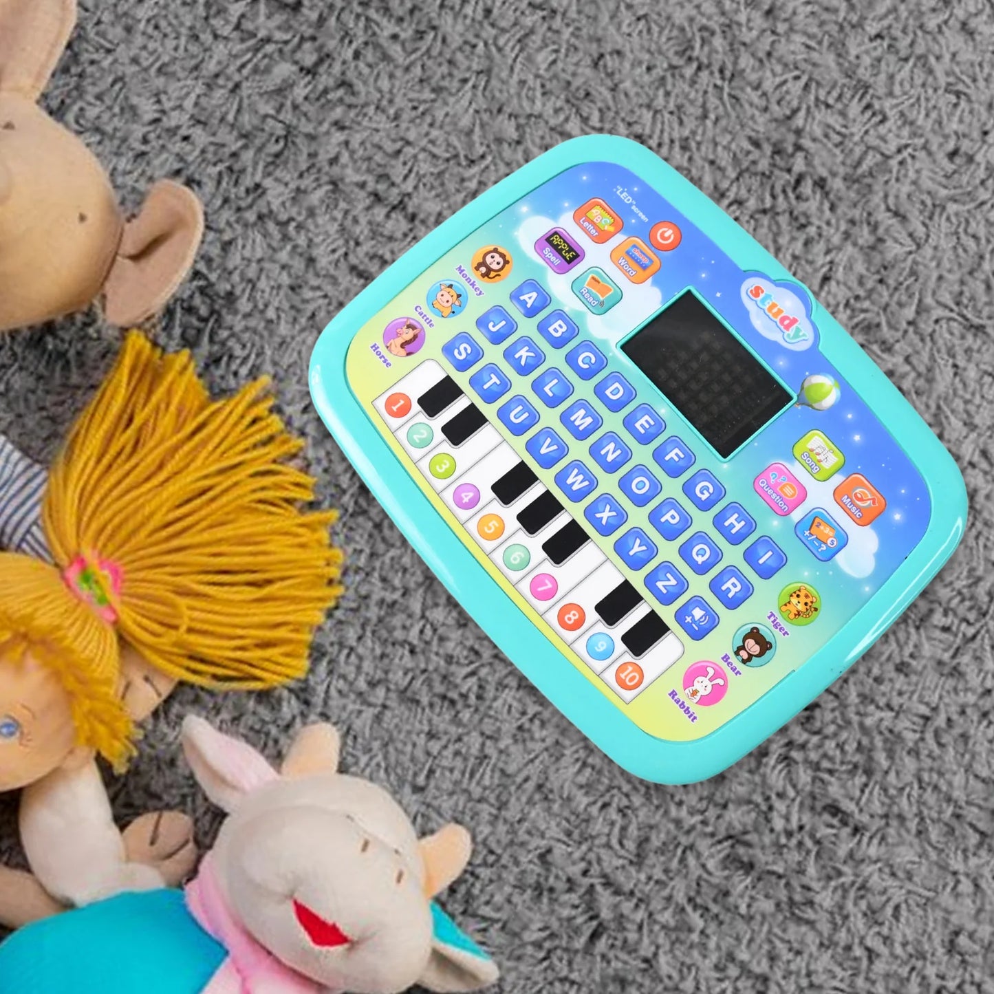Learning Educational Computer Kids Piano Laptop With Led Screen  Music