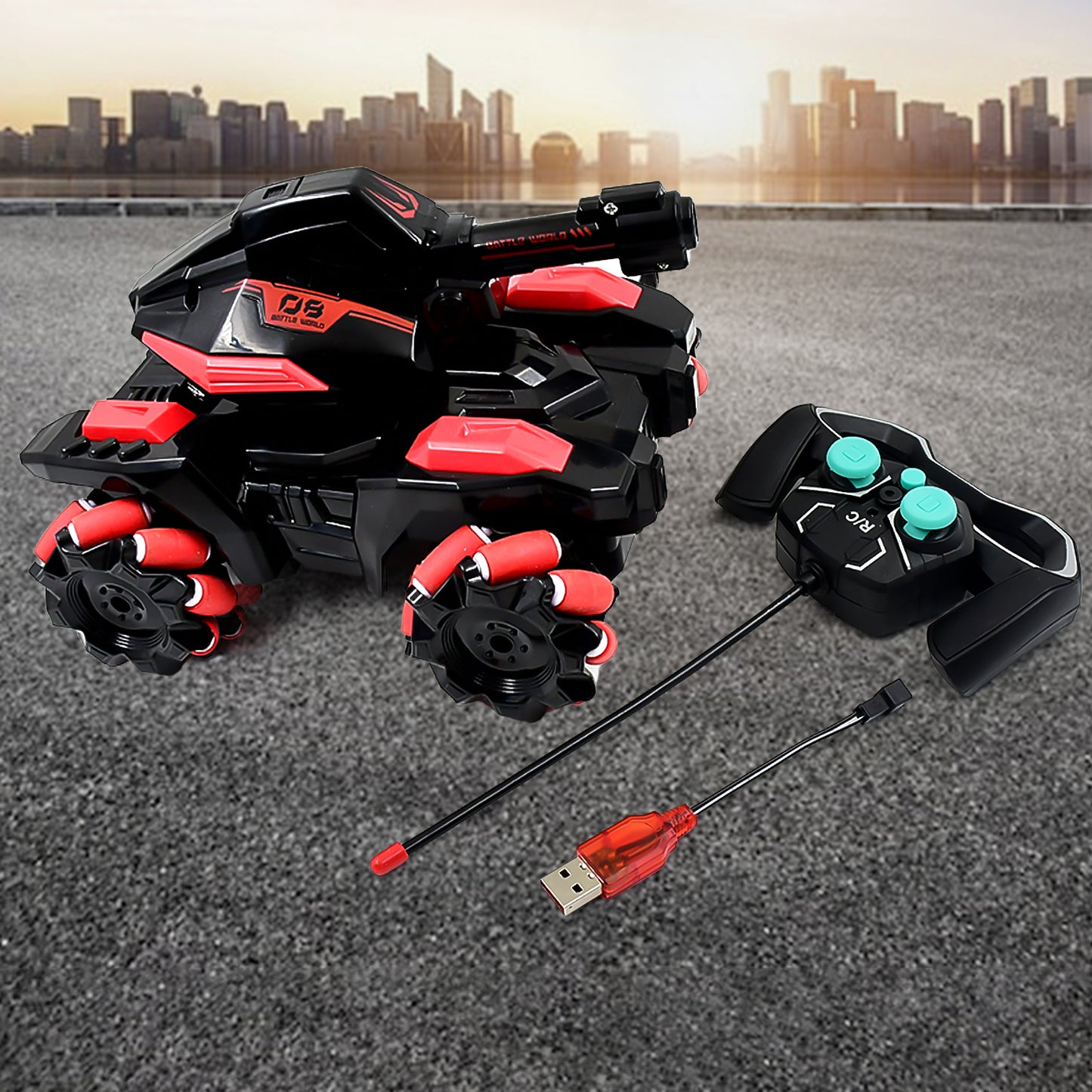 New Remote Control Vehicle 4wd Off Road Climbing Vehicle Water Bomb Armored Tank Battle Launcher