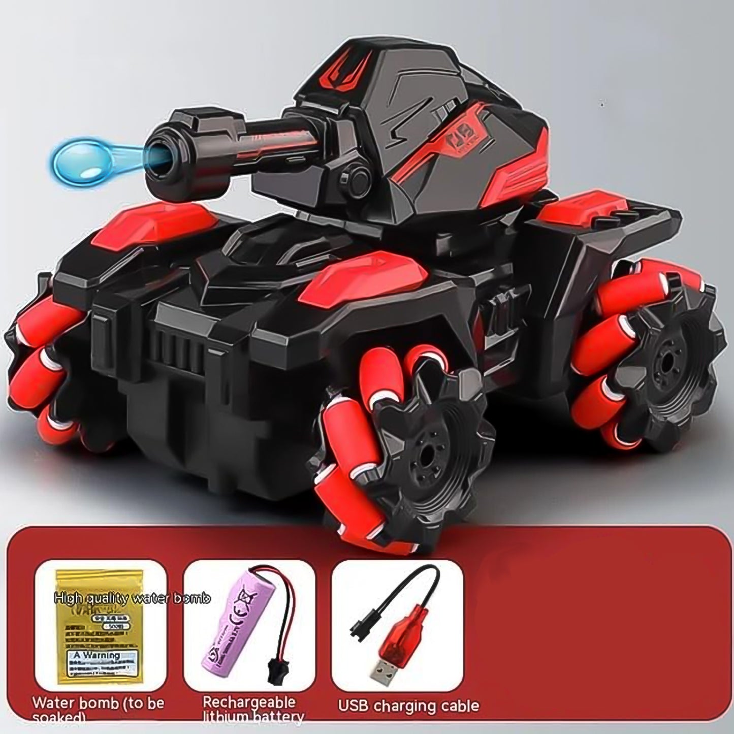 New Remote Control Vehicle 4wd Off Road Climbing Vehicle Water Bomb Armored Tank Battle Launcher